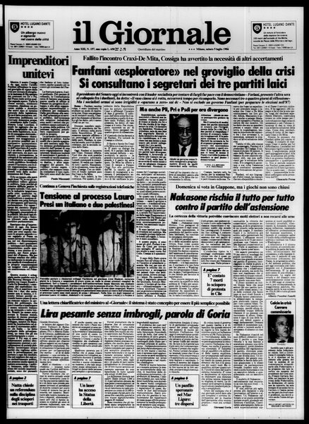 Il giornale : quotidiano del mattino